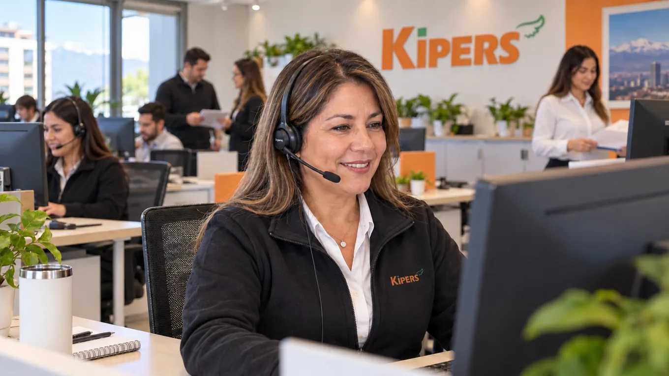 Equipo Kipers atendiendo a familias